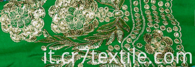 100% Rayon Embroidered Sequin Fabrics